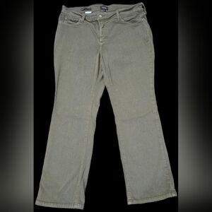 NYDJ Olive Green Marilyn Straight Pants